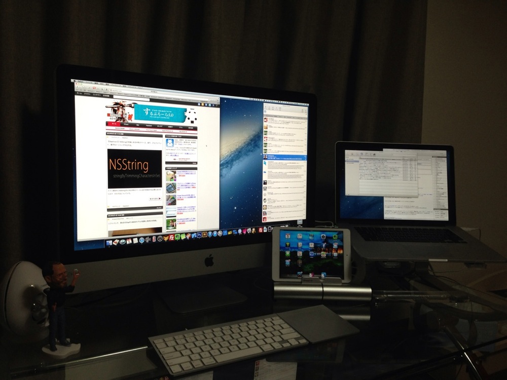 iMac late 2009を外部モニタにしている図