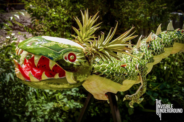 Dragon food sculpture 1