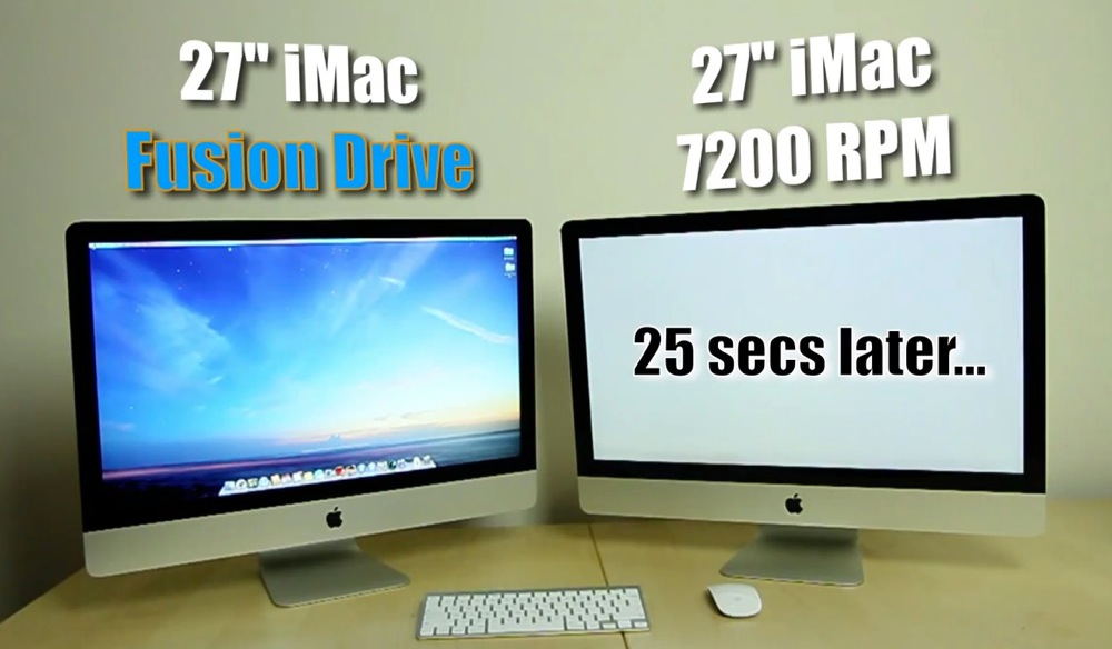 Fusion driveの起動速度はHDDよりも25秒速い
