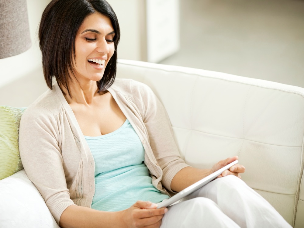 Girl on ipad