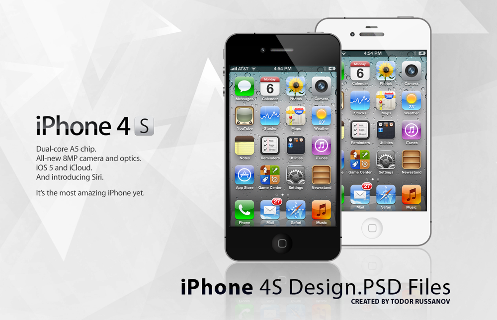 Iphone 4s psd file by russanov d4h57ce