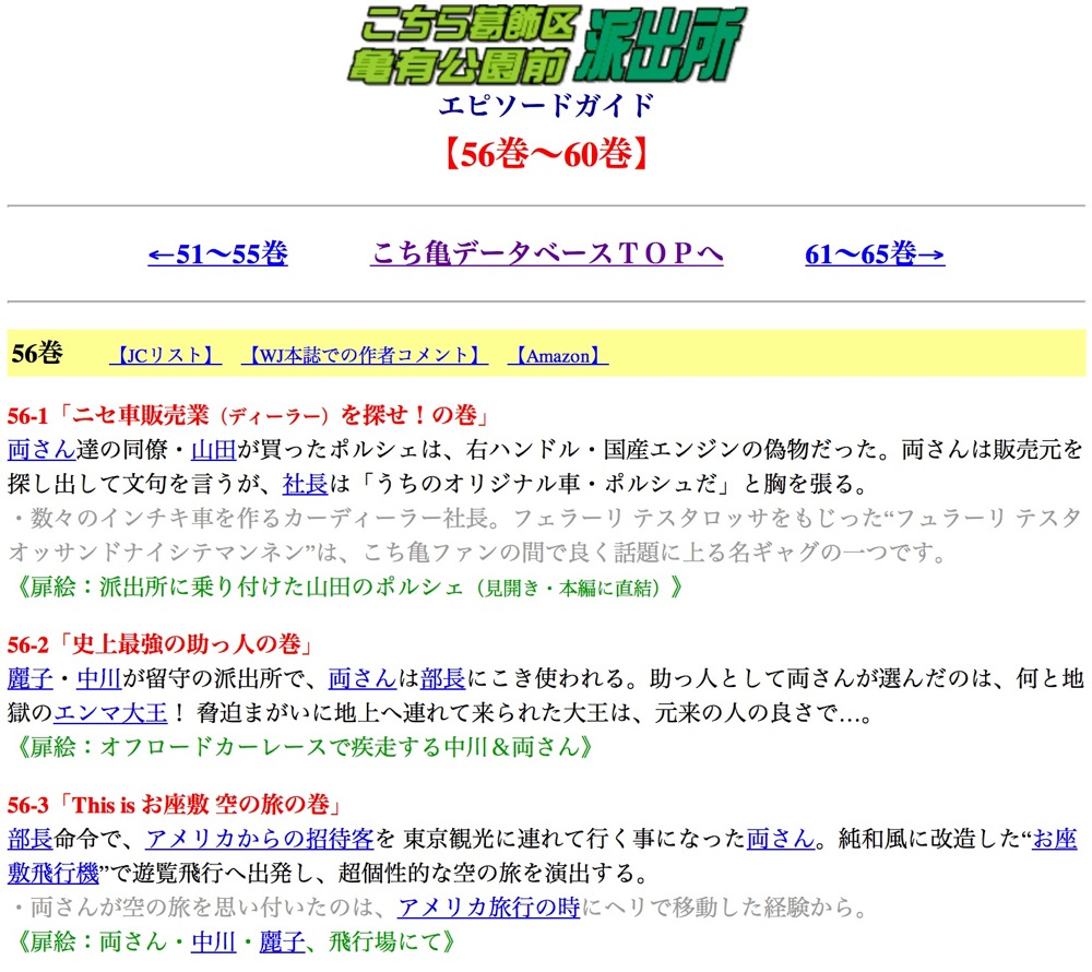 Kochikame episode guide detail
