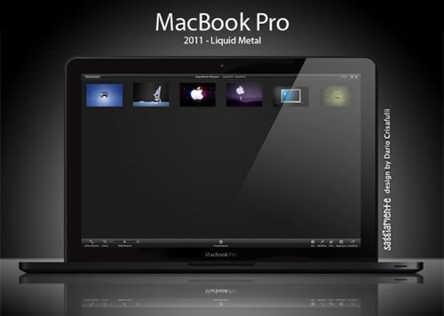 Liquidmetal macbook pro mockup