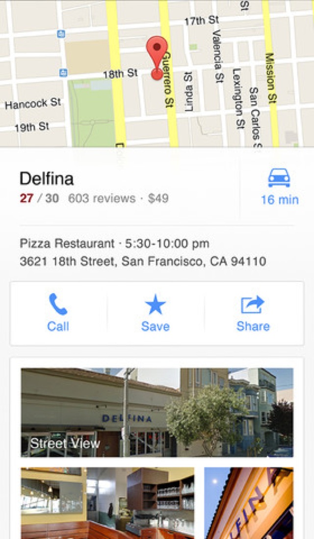 Googleマップ for iPhone
