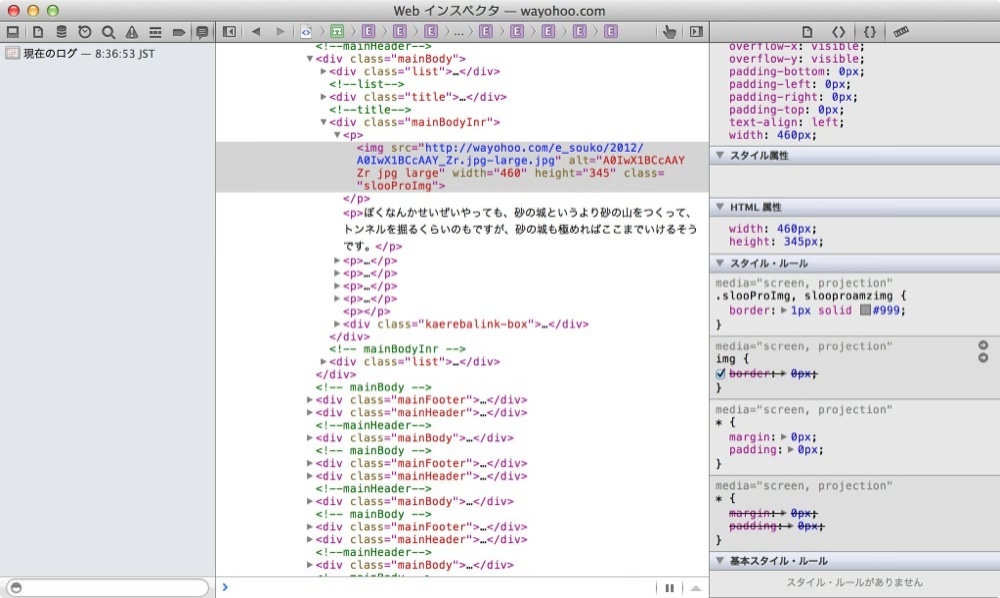 Safari source code view 05