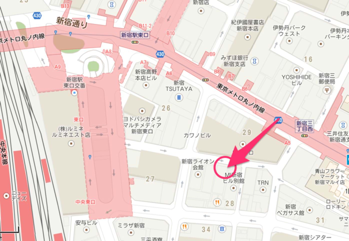 AppBank Storeへいくためのマップ