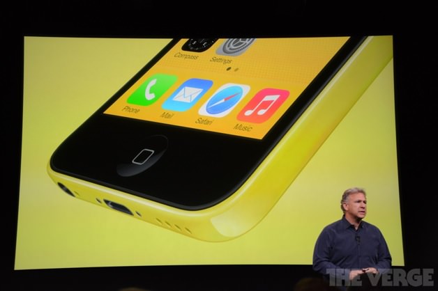 黄色のiPhone 5c