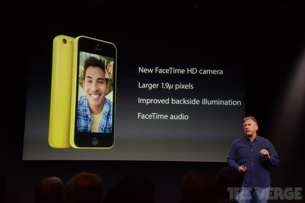 New Facetime Cameraを備えているiPhone 5c