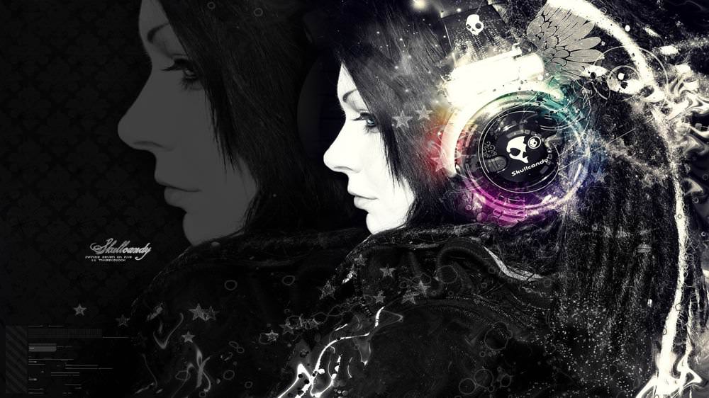 Headphones girl desktop 1920x1080 hd wallpaper 497356