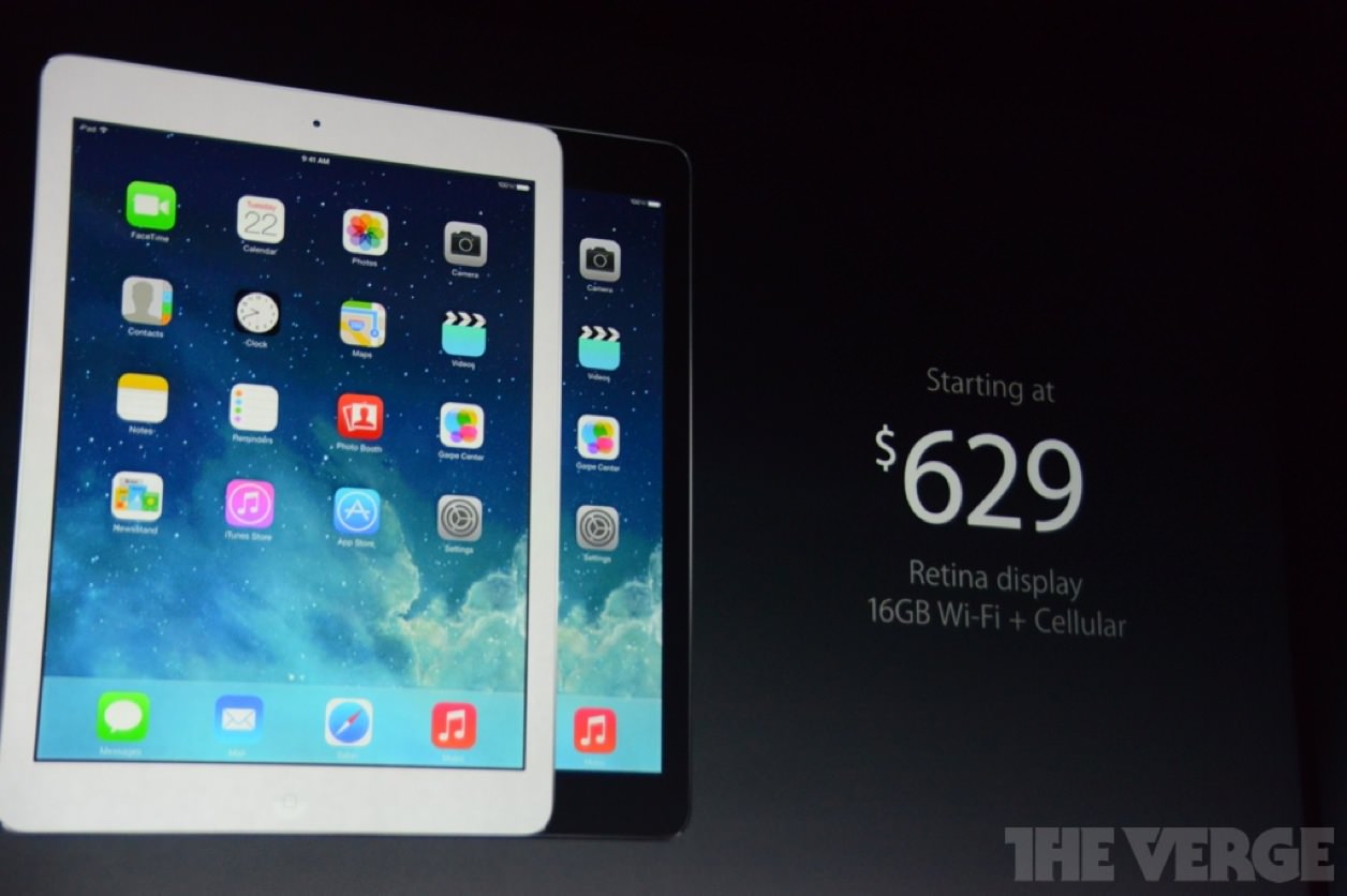 iPad Air LTEモデルの価格