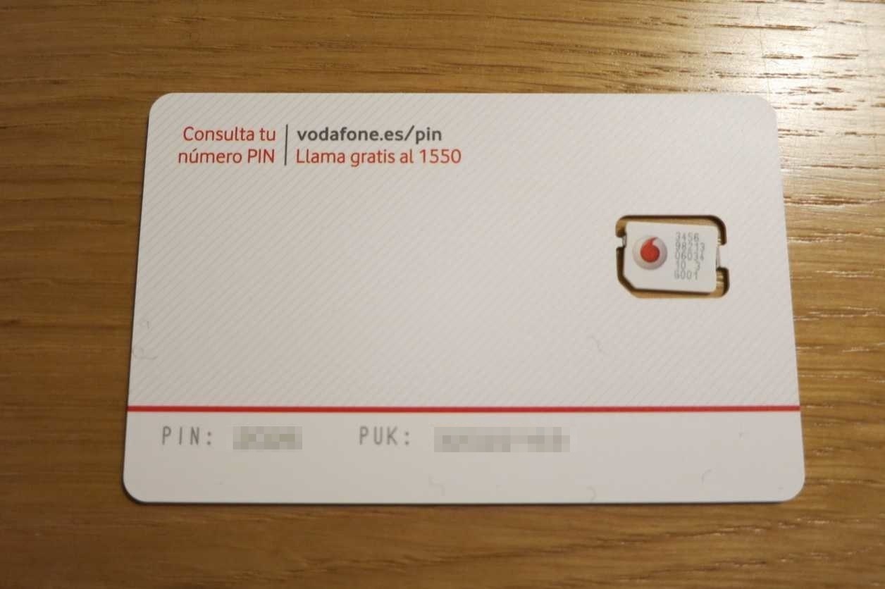 Spain vodafone prepaid sim 7 3