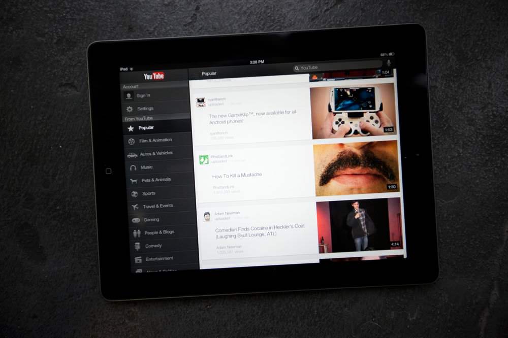 YouTube for iPad
