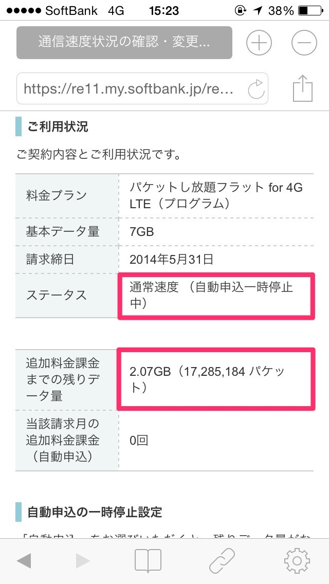 1ヶ月のデータ通信量