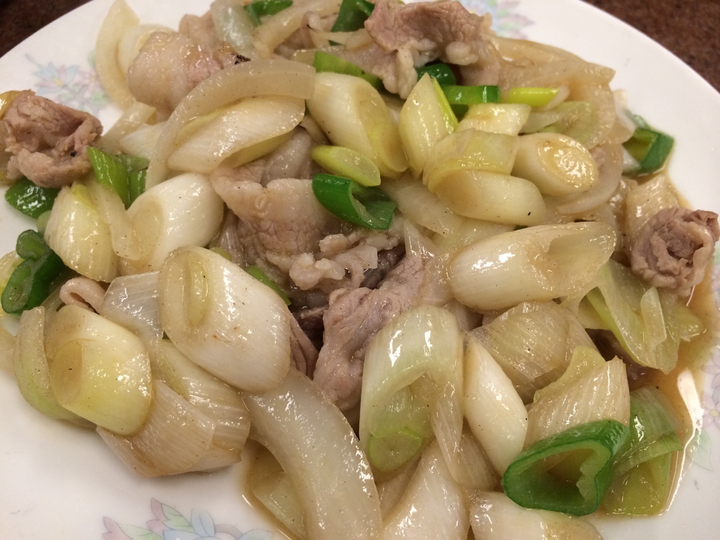 ネギ肉いため