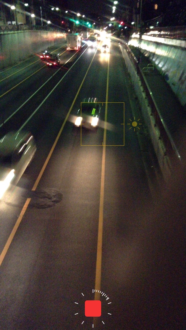 iOS 8のタイムラプスビデオ撮影中