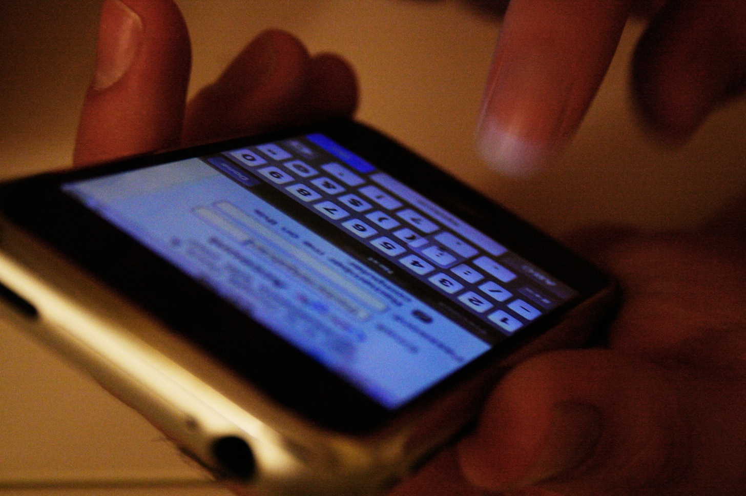 iPhone typing