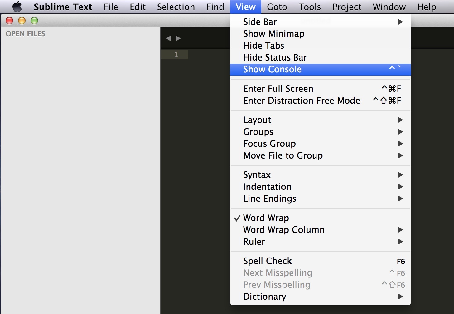 Show Console