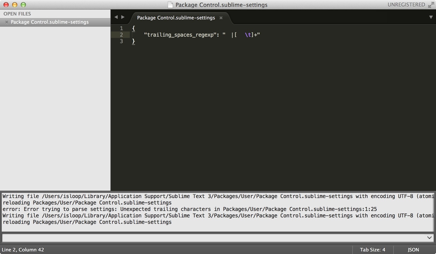 Sublime Text上で全角スペースをハイライトにするコード