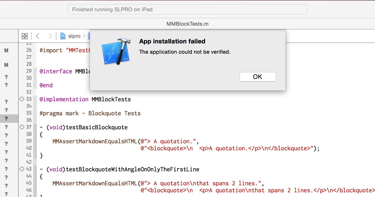 App installation failed The application could not be verified Error