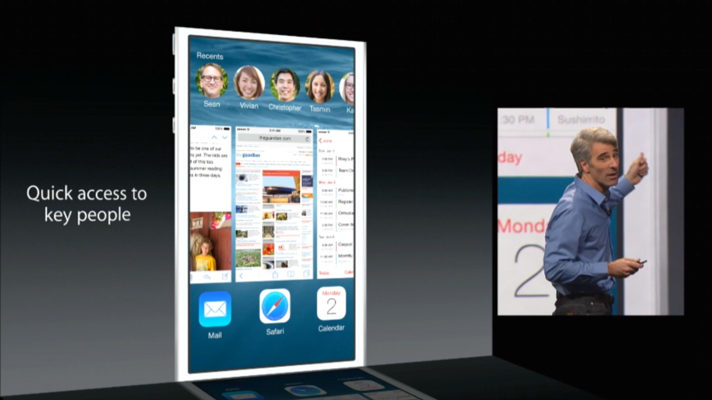 iOS8はマルチタスク画面が進化しました。