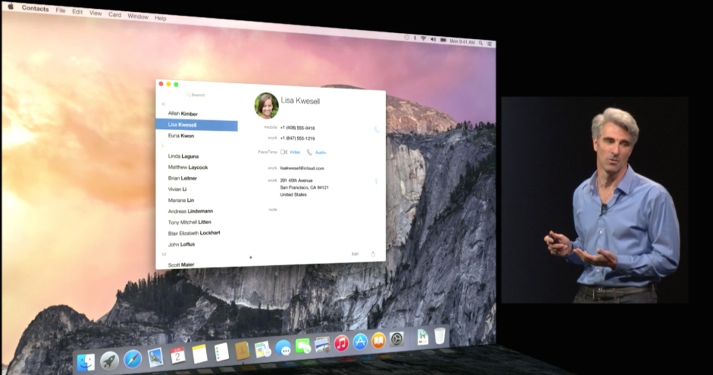 OS X Yosemiteはフラットデザイン