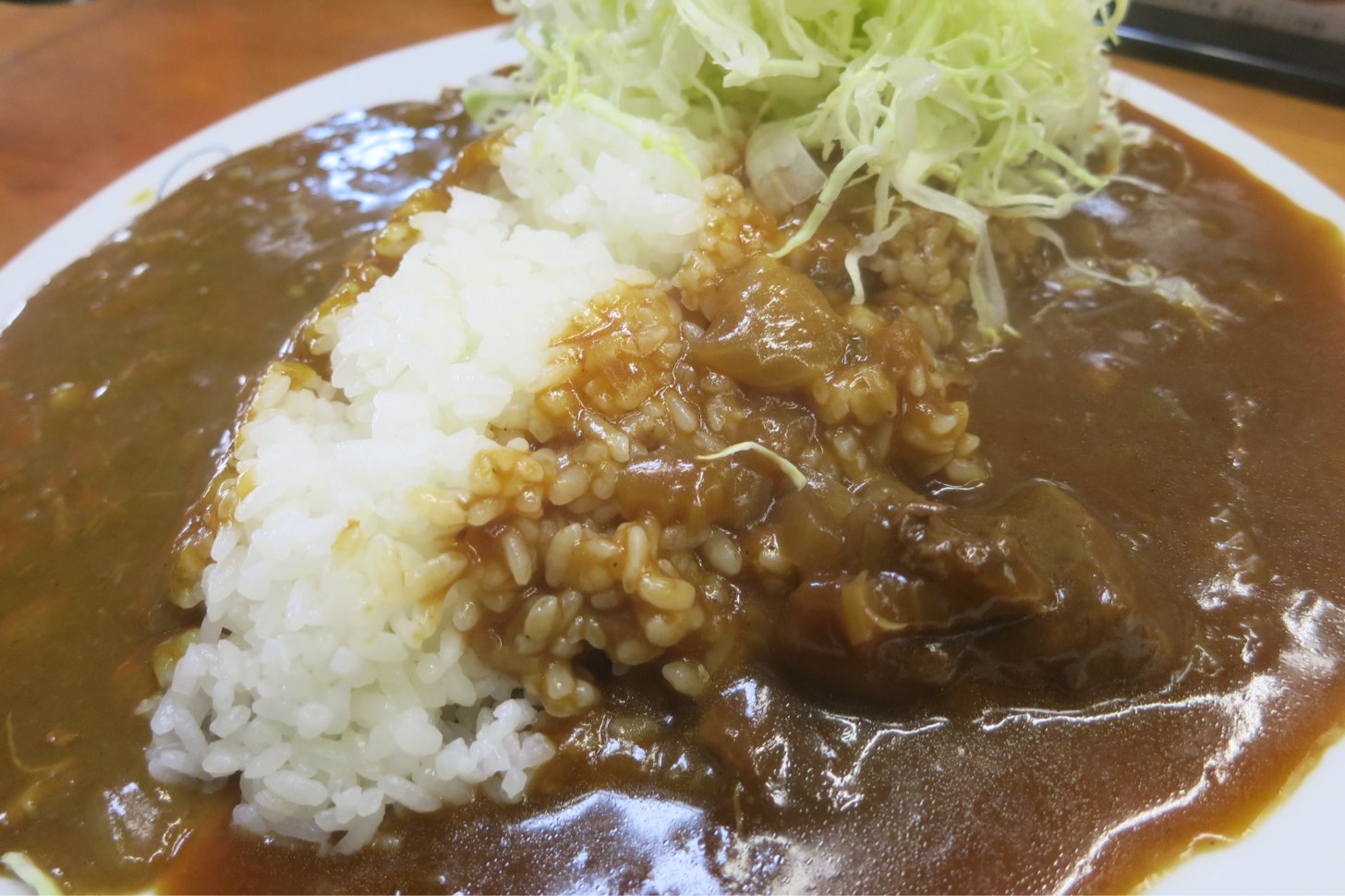 中栄の合いがけカレーのアップ