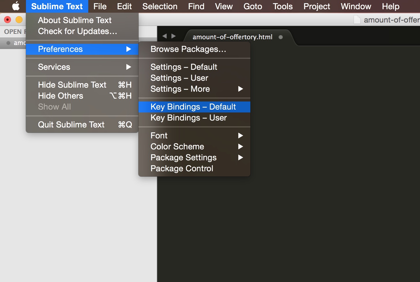 Sublime text 3 keybinding change f7 1