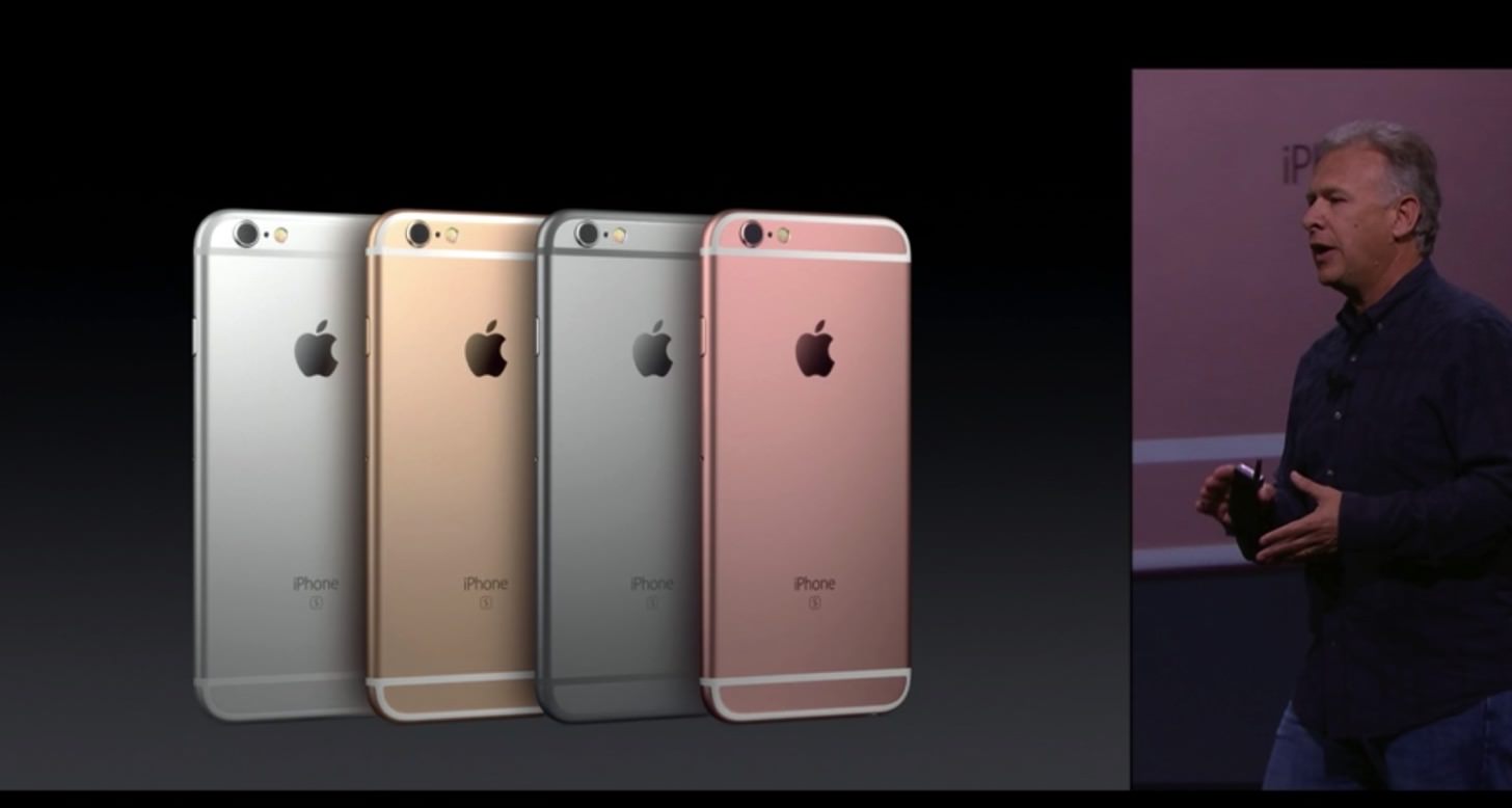 iPhone 6s / 6s Plusのカラーバリエーション。