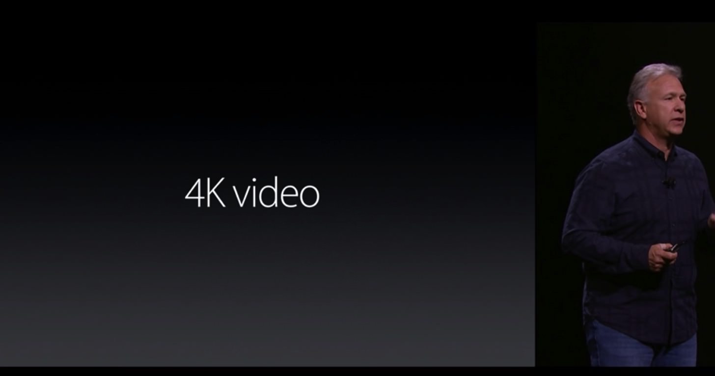 iPhone 6sの4Kビデオ