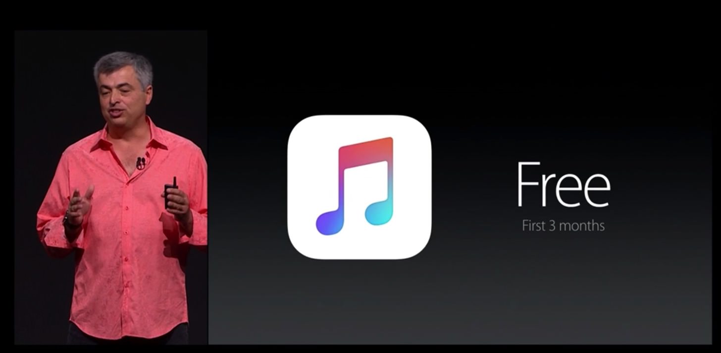 Apple musicは3ヶ月間は無料