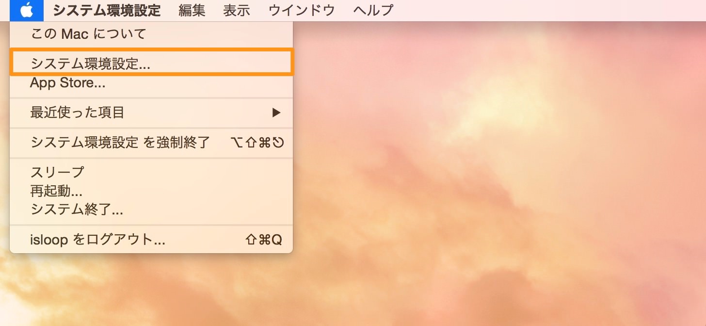 システム環境設定