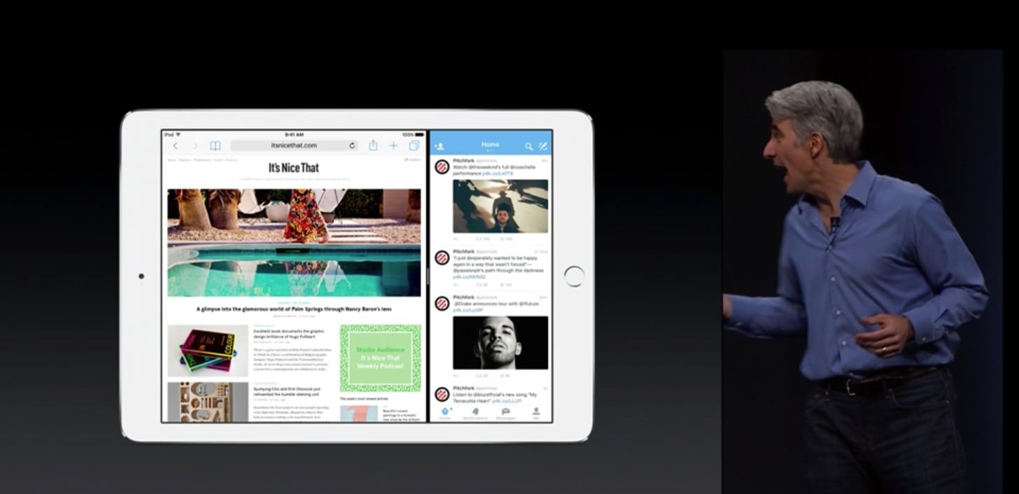 iOS9のiPadのマルチタスク機能