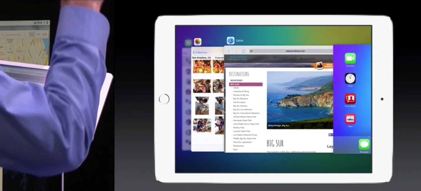 iOS 9のiPadはアプリの切替がゴージャスです。