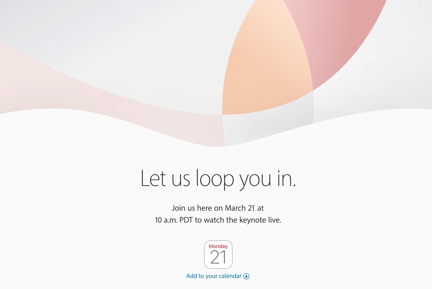Let us loop you in.