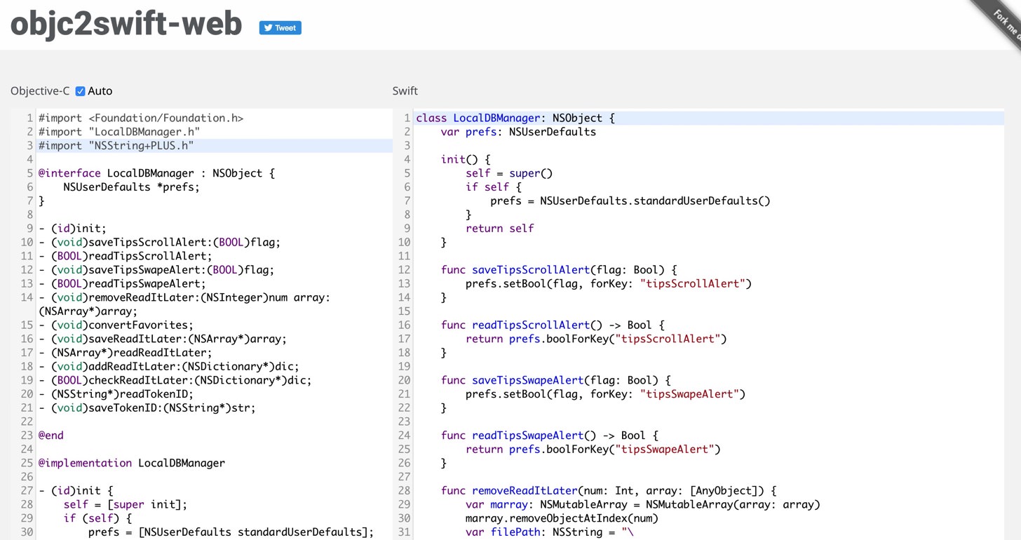Objc2swift web