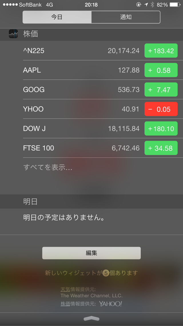 通知センター