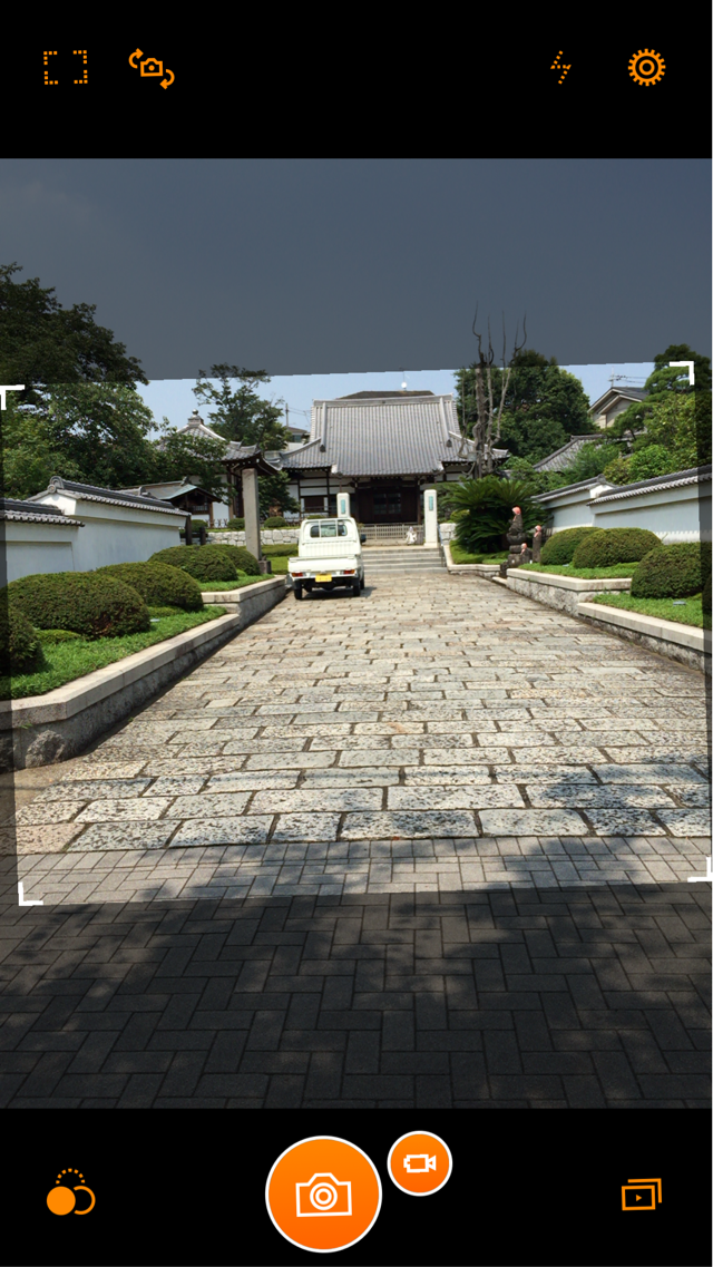 Horizonで神社を撮る。