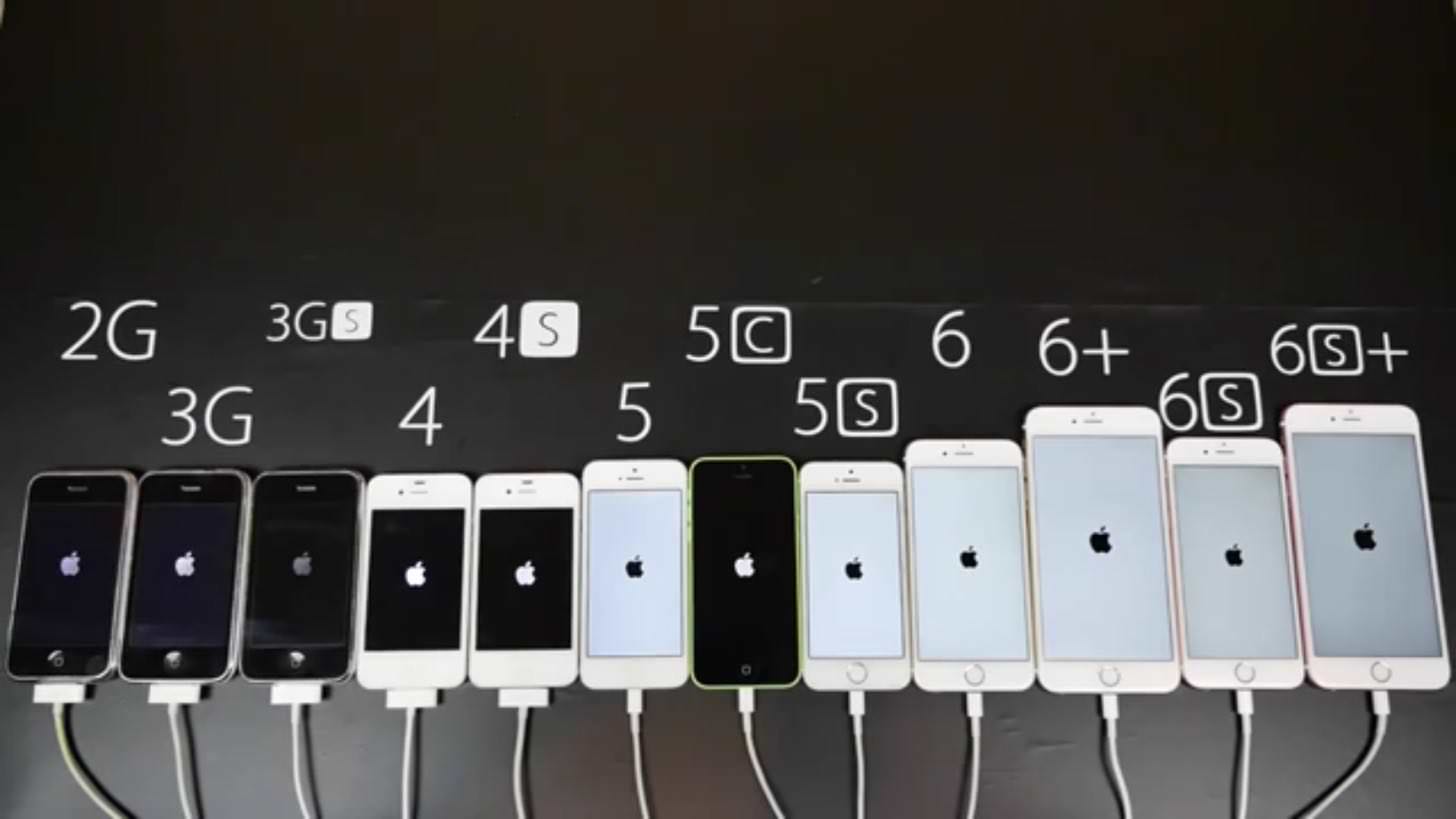 iPhone6sから初代iPhoneの起動速度