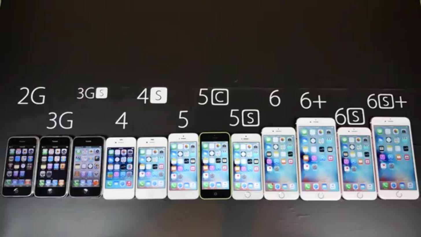 iPhone6sから初代iPhoneまで全部