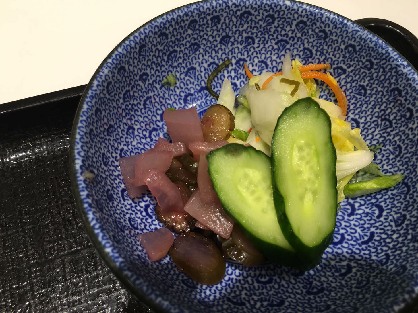 吉野家の牛重に付いてくる漬物。