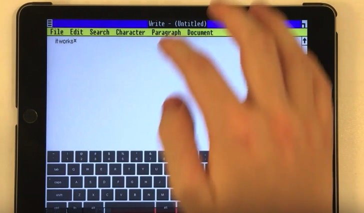 Windows 1.0 on ipad air 2