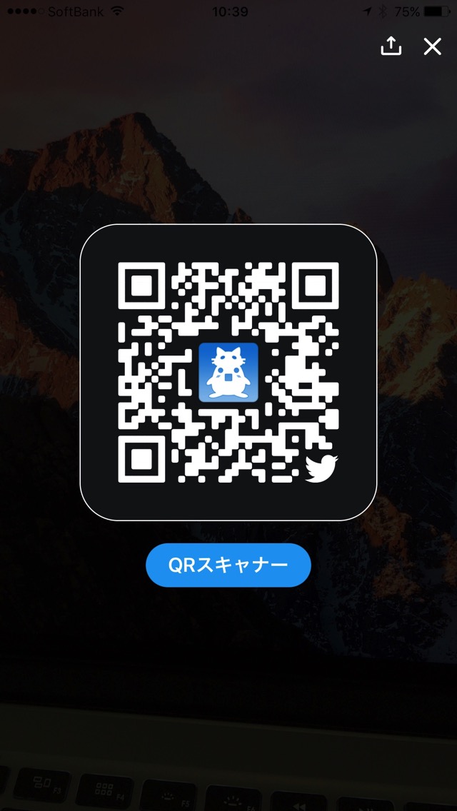 するぷのTwitterのQRコード