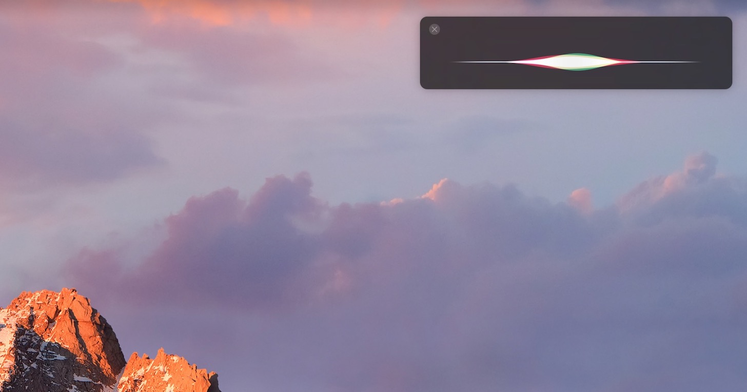 macOSでSiriが起動できました。
