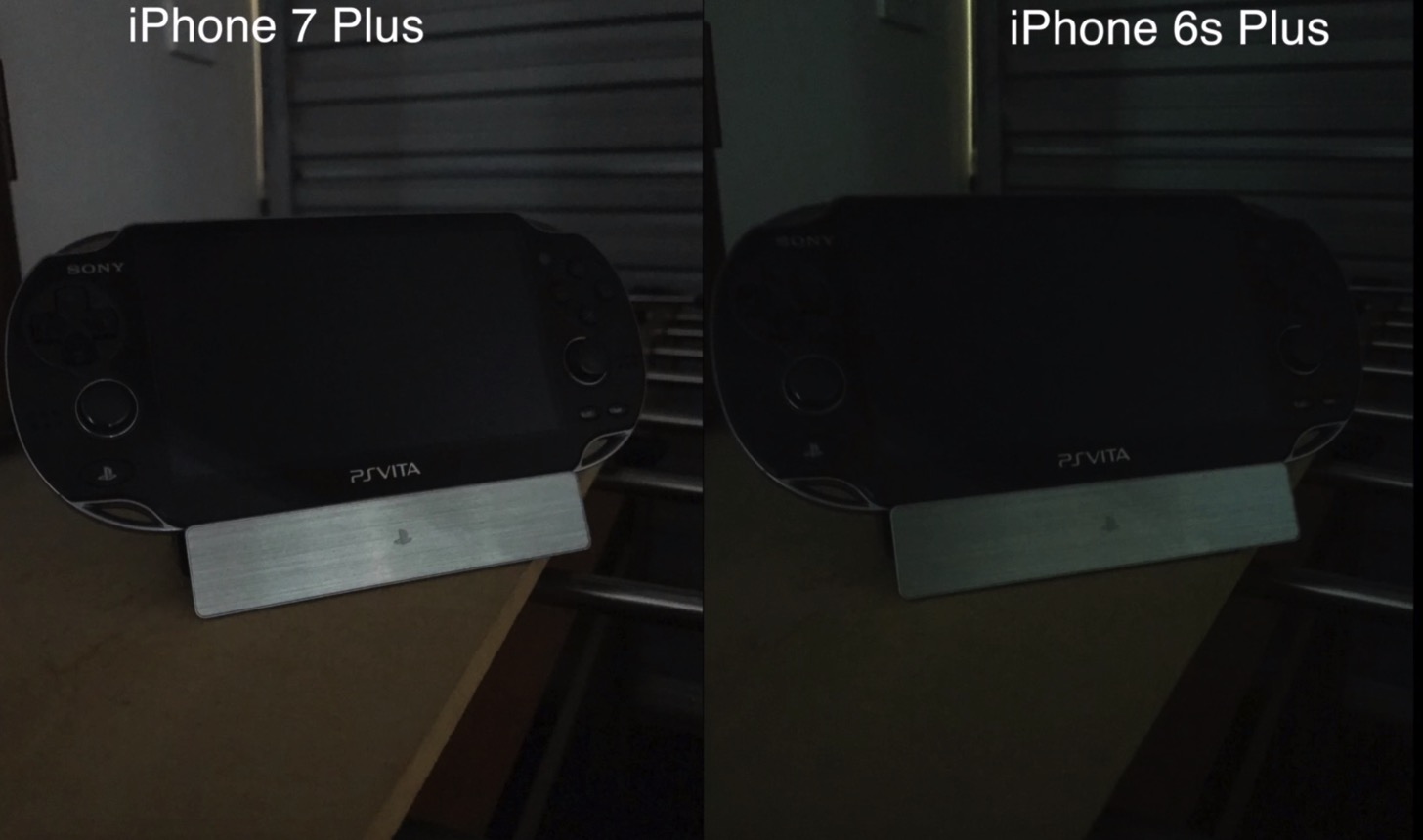 iPhone 7 PlusとiPhone 6sで撮った暗所写真の差。