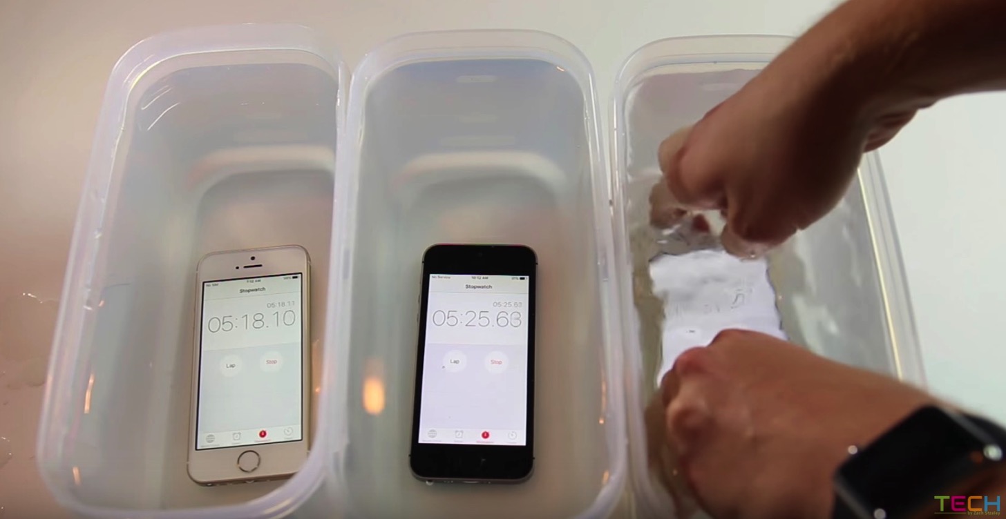 iPhone SEが水没