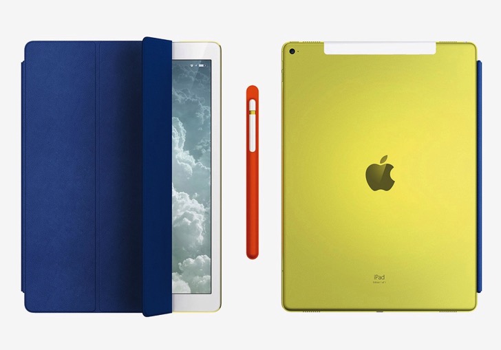イエローiPad Pro、コバルトブルーSmart Cover