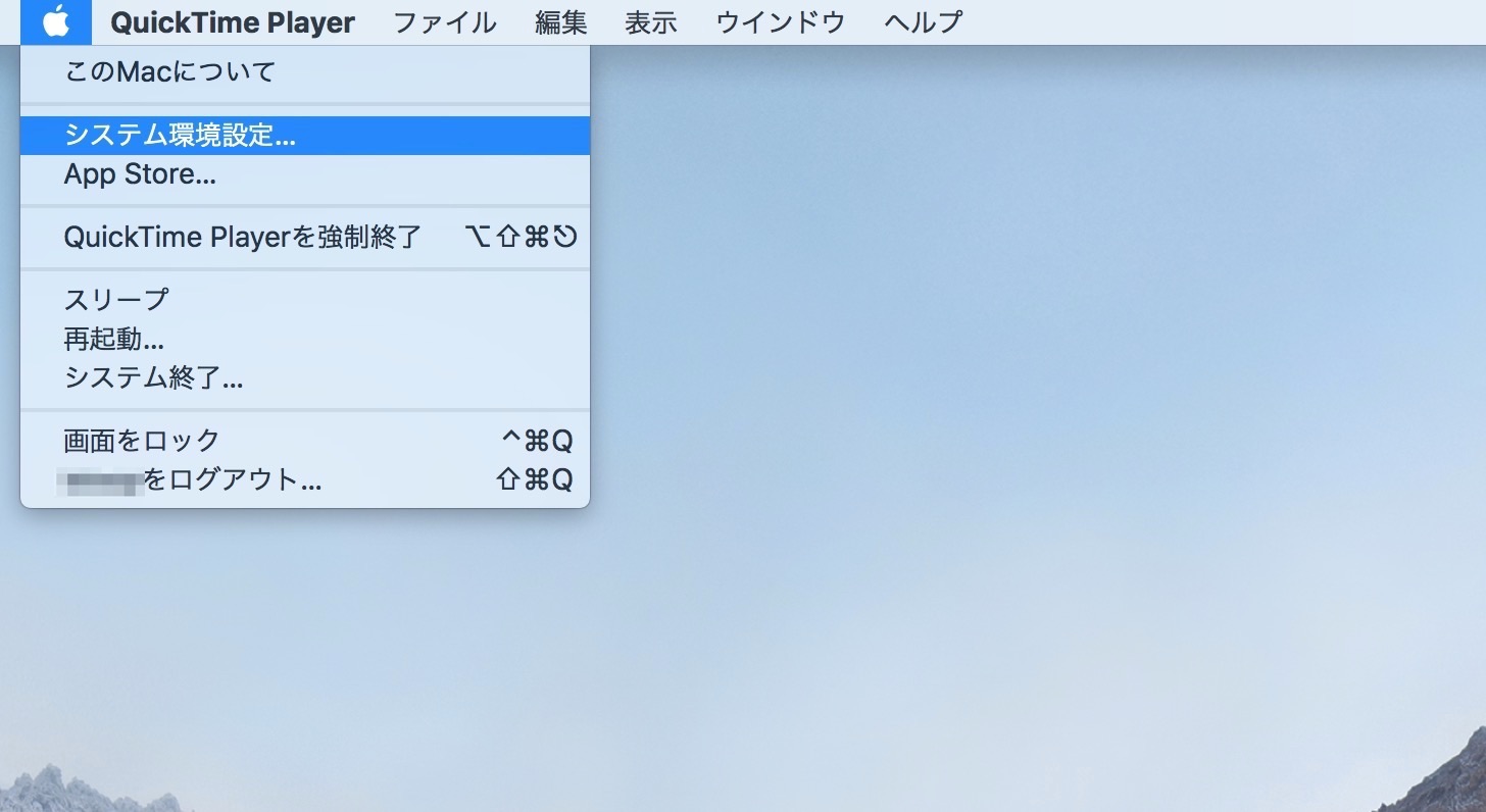 システム環境設定