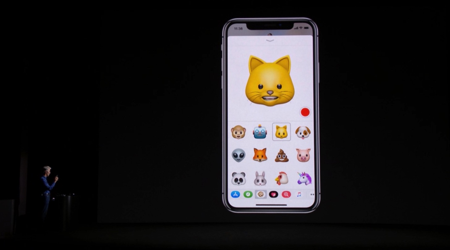 iPhone Xのアニ文字。