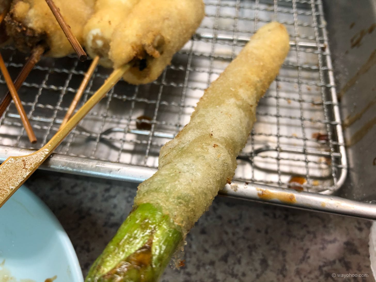 アスパラの串カツ