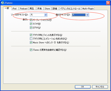iTunes設定2